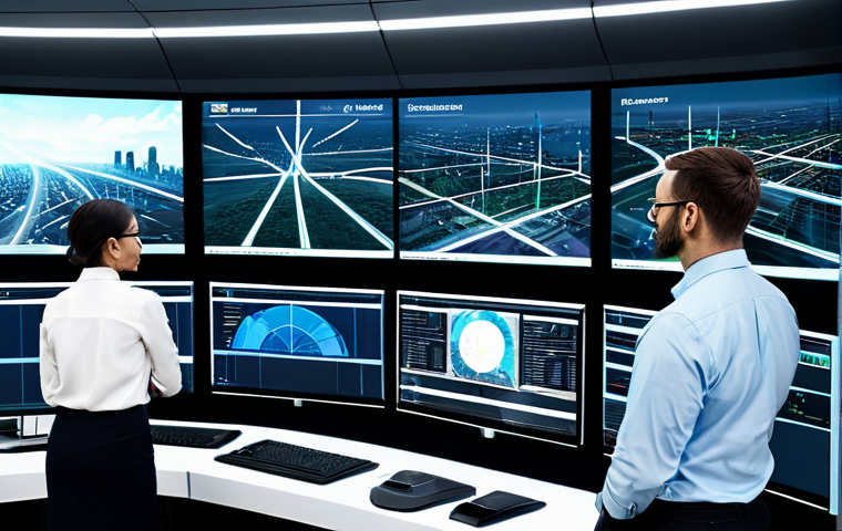 A diverse group of professional city planners and engineers, fully clothed in professional business attire, in a modern control center. They are standing with natural poses, observing large interactive holographic displays that visualize optimized city traffic flow, efficient energy grids, and resource management. Through a panoramic window, a glimpse of a meticulously organized, clean, and futuristic cityscape is visible, demonstrating seamless integration of smart infrastructure. The lighting is bright and clear, reflecting a forward-looking, high-tech environment.
    safe for work, appropriate content, fully clothed, professional, perfect anatomy, correct proportions, natural pose, well-formed hands, proper finger count, natural body proportions, high-resolution digital art, futuristic aesthetic, detailed, sharp focus.