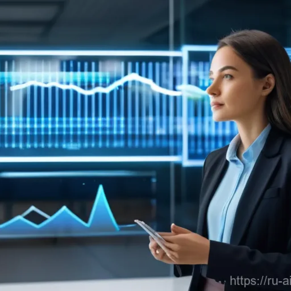 AI 윤리와 AI 윤리적 디자인 - **Prompt: Transparency in AI Decisions**
    A young professional woman, dressed in a stylish busine...