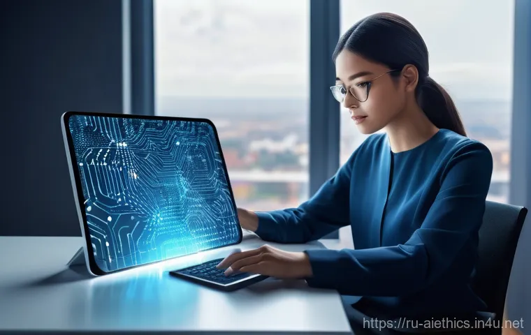 AI 윤리와 AI 윤리적 디자인 - **Prompt: Fair and Inclusive AI Interaction**
    A diverse group of individuals, comprising people ...