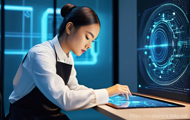 AI 윤리와 자동화 윤리 - **Prompt:** A conceptual representation of algorithmic fairness and data diversity. In a brightly li...