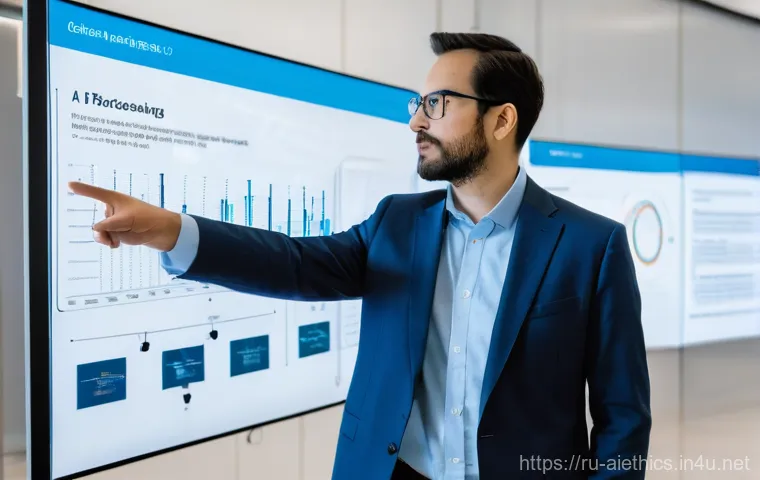 AI 윤리와 AI 윤리 인증 - **Prompt 1: Human-Centric AI Development**
    "A diverse group of individuals, including men, women...