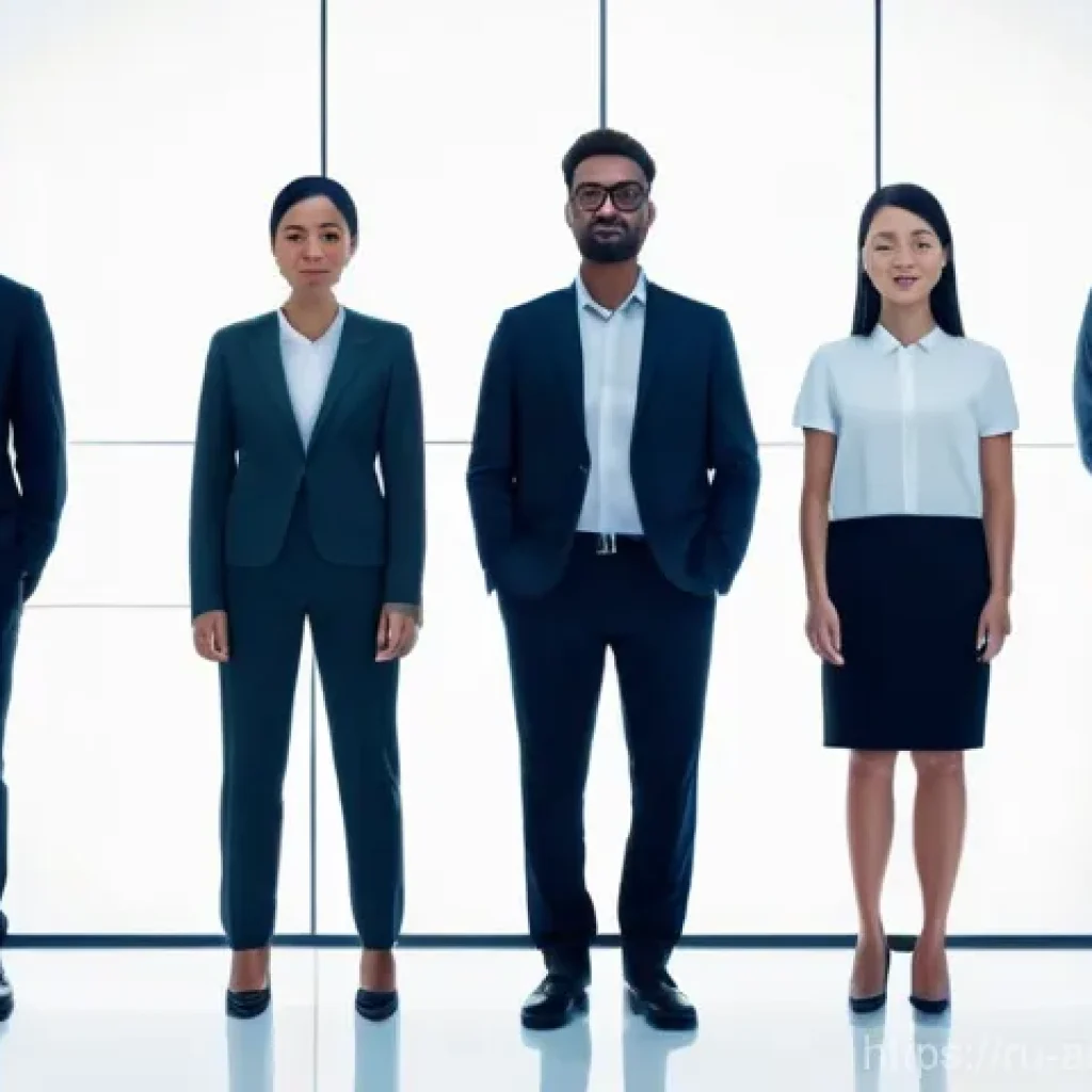 AI 윤리와 AI 윤리적 AI 커뮤니티 - **Prompt:** A diverse group of individuals (men and women of varying ages and ethnicities), all dres...