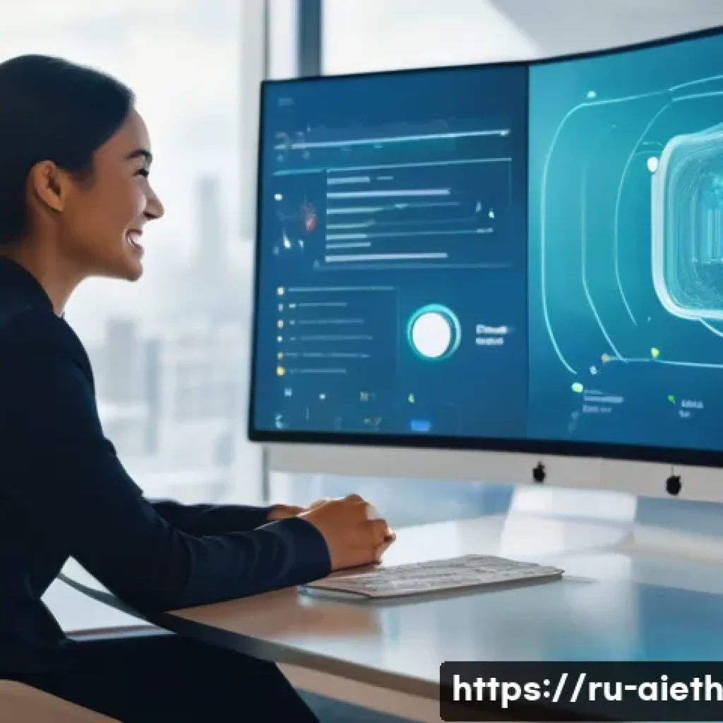 AI 윤리와 AI 윤리적 AI 거버넌스 체계 - **Prompt 1: Everyday AI - Seamless Integration and Thoughtful Interaction**
    "A vibrant, modern o...