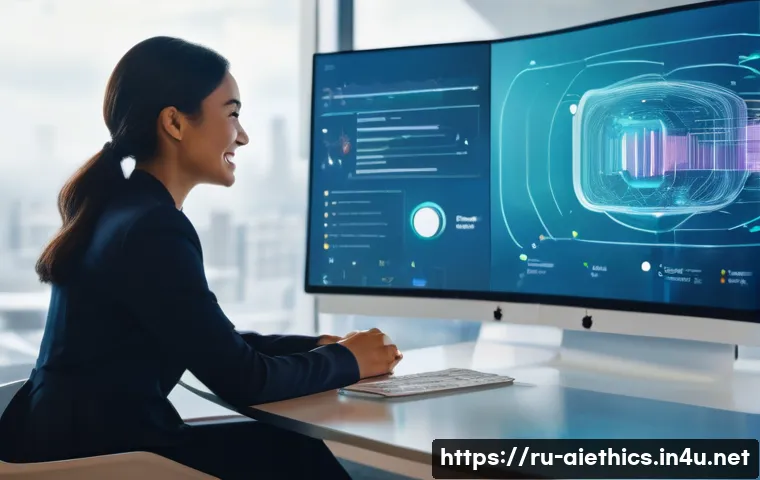 AI 윤리와 AI 윤리적 AI 거버넌스 체계 - **Prompt 1: Everyday AI - Seamless Integration and Thoughtful Interaction**
    "A vibrant, modern o...